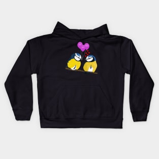 Valentine's Day Gift Bird Illustration Kids Hoodie